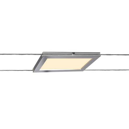 BIG WHITE PLYTTA rectangular svítidlo s lanem pro nízkonapěťový lanový systém TENSEO, 2700K, chrom 1002866