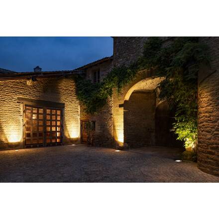 BIG WHITE DASAR 270 Outdoor, podlahové vestavné LED svítidlo, 3000K, kruhové, IP67, asymetrické vyzařování 1002893