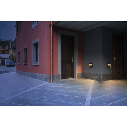 BIG WHITE FLATT Outdoor, nástěnné LED svítidlo, 3000K, IP65, antracitové 1002952