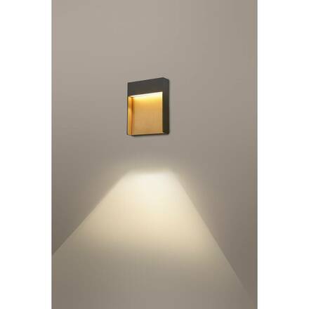 BIG WHITE FLATT Outdoor, nástěnné LED svítidlo, 3000K, IP65, antracitové 1002952