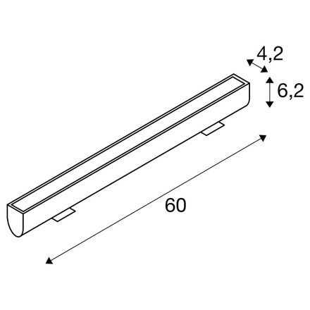BIG WHITE GALEN 60 SP IP65 Single Colour LED profil antracit CCT switch 3000/4000 K 1003447