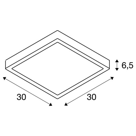 BIG WHITE AINOS SQUARE Outdoor, nástěnné a stropní LED svítidlo, bílé, spínač CCT 3000/4000K 1003449