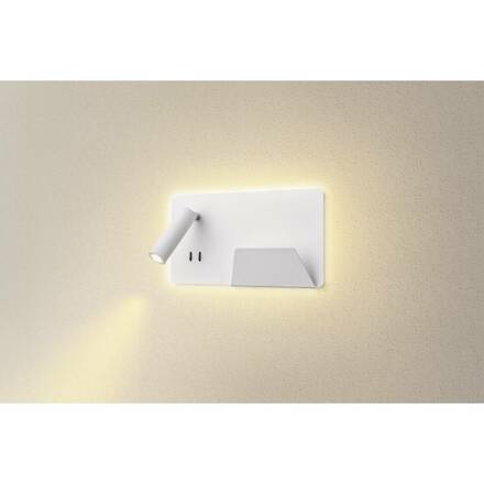 BIG WHITE SOMNILA SPOT vnitřní nástěnné svítidlo LED 3000K, bílá, verze vpravo vč. USB přípojky 1003458
