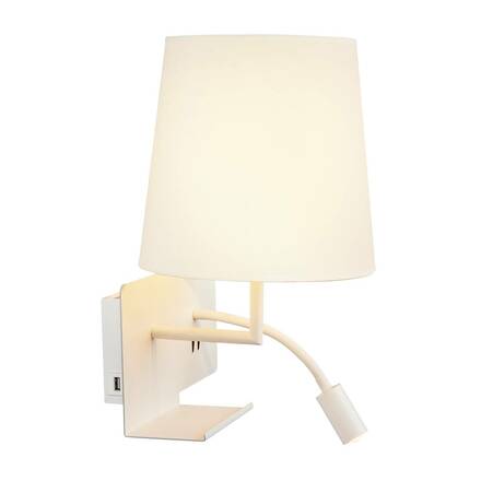 BIG WHITE SOMNILA FLEX vnitřní nástěnné svítidlo LED 3000K, bílá, verze vlevo vč. USB přípojky 1003459