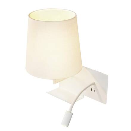 BIG WHITE SOMNILA FLEX vnitřní nástěnné svítidlo LED 3000K, bílá, verze vlevo vč. USB přípojky 1003459