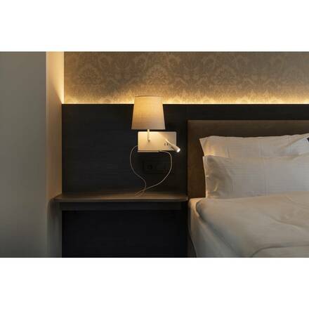 BIG WHITE SOMNILA FLEX vnitřní nástěnné svítidlo LED 3000K, bílá, verze vlevo vč. USB přípojky 1003459