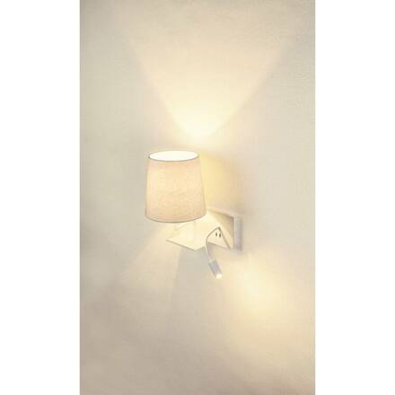BIG WHITE SOMNILA FLEX vnitřní nástěnné svítidlo LED 3000K, bílá, verze vlevo vč. USB přípojky 1003459
