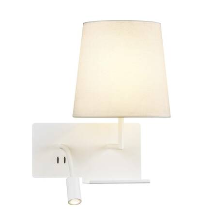 BIG WHITE SOMNILA FLEX vnitřní nástěnné svítidlo LED 3000K, bílá, verze vpravo vč. USB přípojky 1003460