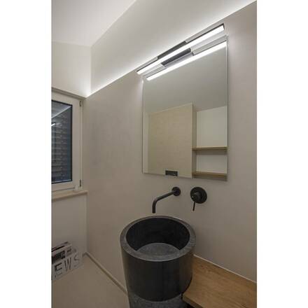 BIG WHITE GLENOS 60 vnitřní LED svítidlo pro zrcadla černé CCT přepínač 3000/4000K 1003506