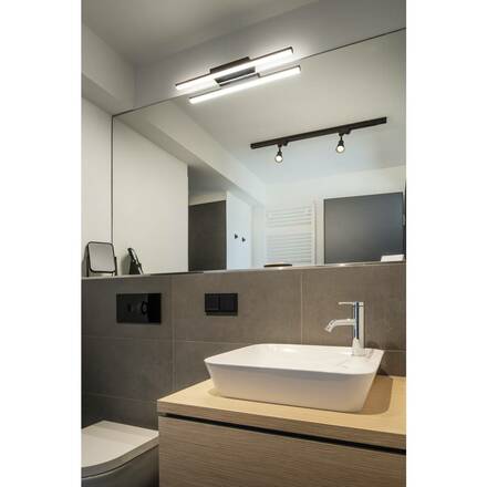 BIG WHITE GLENOS 60 vnitřní LED svítidlo pro zrcadla černé CCT přepínač 3000/4000K 1003506