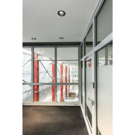 BIG WHITE NUMINOS MOVE DL XL vnitřní LED zápustné stropní svítidlo černá/chrom 3000 K 40° otočné a výkyvné 1003726