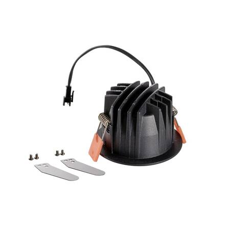 BIG WHITE NUMINOS DL S vnitřní LED zápustné stropní svítidlo černá/chrom 2700 K 55° včetně listových pružin 1003777