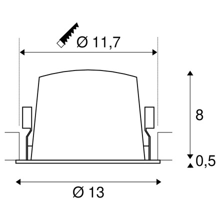 BIG WHITE NUMINOS DL L vnitřní LED zápustné stropní svítidlo bílá/černá 2700 K 20° 1003925