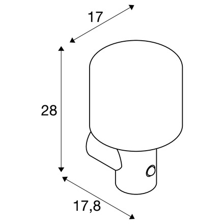 BIG WHITE OVALISK WL Sensor venkovní LED nástěnné přisazené svítidlo antracit CCT switch 3000/4000 K 1004679