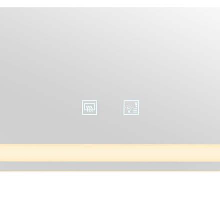 BIG WHITE TRUKKO WL vnitřní LED nástěnné zrcadlo hranaté s funkcí odmlžení alu 1004730