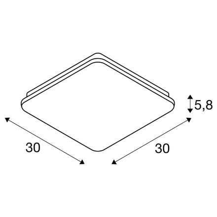 BIG WHITE SIMA SENSOR vnitřní LED nástěnné a stropní přisazené svítidlo hranaté bílé, 3000 K 1005088