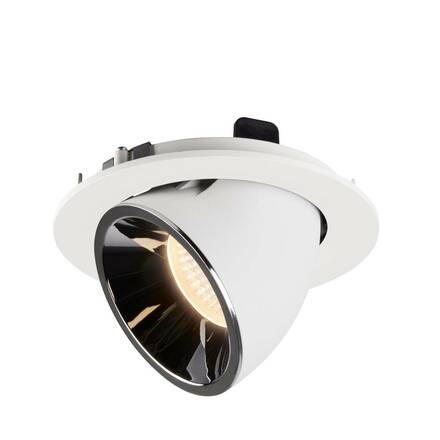 BIG WHITE NUMINOS GIMBLE L zápustné stropní svítidlo bílé/chrom 2700 K 40° 1005989