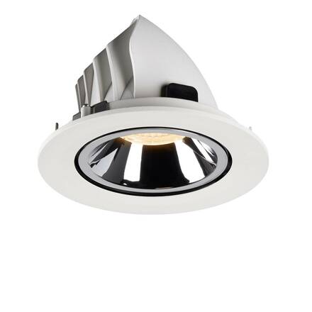 BIG WHITE NUMINOS GIMBLE L zápustné stropní svítidlo bílé/chrom 2700 K 40° 1005989