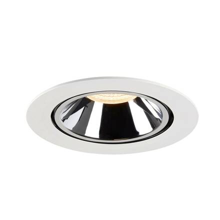 BIG WHITE NUMINOS GIMBLE XL zápustné stropní svítidlo bílé/chrom 2700 K 40° 1006043