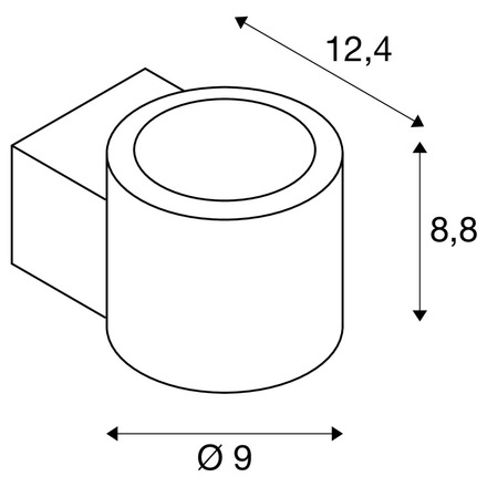 BIG WHITE (SLV) OCULUS WL PHASE nástěnné přisazené svítidlo černé 8,5 W 570 lm 2000–3000 K CRI90 100d stmívatelné 1006307