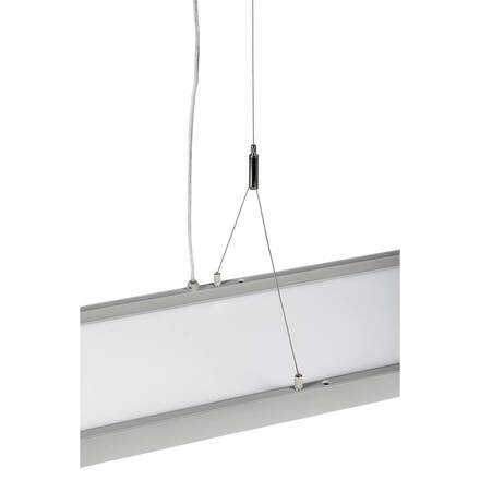 BIG WHITE (SLV) WORKLIGHT PD závěsné svítidlo stříbrné 57 W 5000 lm 4000 K CRI80 80d DALI 1006345