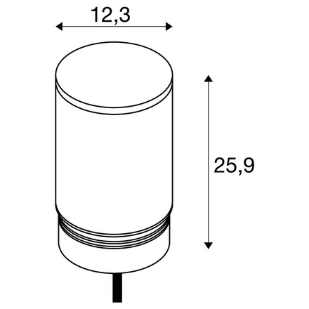 BIG WHITE (SLV) M-POL M Polehead Shader hlava svítidla, antracit, 19 W, 820/870 lm, 2700/3000 K, CRI90, DALI 1006394