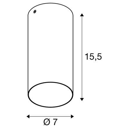 BIG WHITE (SLV) ASTO TUBE stropní přisazené svítidlo, válcové, max. 1x 10 W, černé 1006439