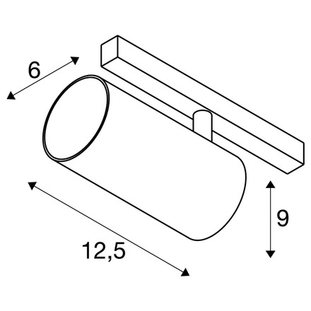 BIG WHITE (SLV) NUMINOS S 48 V TRACK DALI, spot, bílé/bílé, 16 W, 1020 lm, 2700 K, CRI90, 20° 1006715