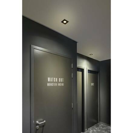 BIG WHITE (SLV) UNIVERSAL DOWNLIGHT kryt pro downlight IP20, výkyvný, hranatý, černý 1007184