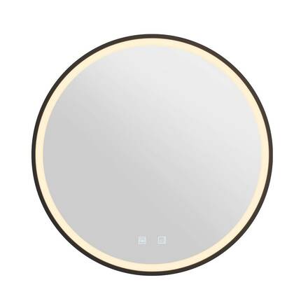 BIG WHITE (SLV) TRUKKO 60 zrcadlo ? 60 cm, chrom, černý okraj 1007201