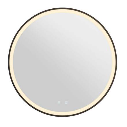 BIG WHITE (SLV) TRUKKO 80 zrcadlo ? 80 cm, chrom, černý okraj 1007202