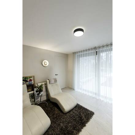BIG WHITE (SLV) MEDO 30 nástěnné a stropní nástavbové svítidlo, kulaté, 2700/3000/4000K, 12W, fáze, 110°, černá 1007316