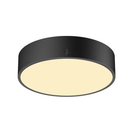 BIG WHITE (SLV) MEDO 30 nástěnné a stropní nástavbové svítidlo, kulaté, 2700/3000/4000K, 12W, fáze, 110°, černá 1007316