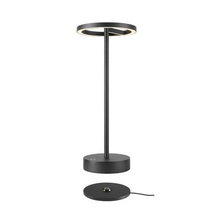 BIG WHITE (SLV) VINOLINA ONE stolní lampa, aku, IP54, 2700 K, TOUCH, černá 1007359