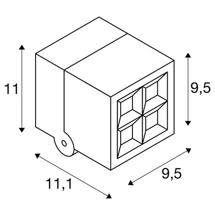 BIG WHITE (SLV) S-CUBE nástěnné a stropní přisazené svítidlo, 2700/3000 K, 15 W, PHASE, 80°, antracit 1007458