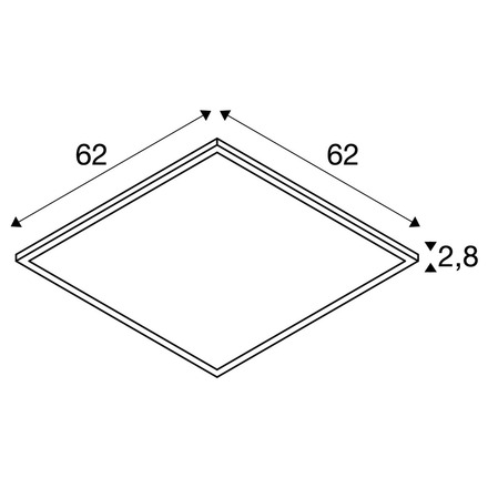 BIG WHITE (SLV) PANEL V DALI 625 34W 830/840 UGR 1007505