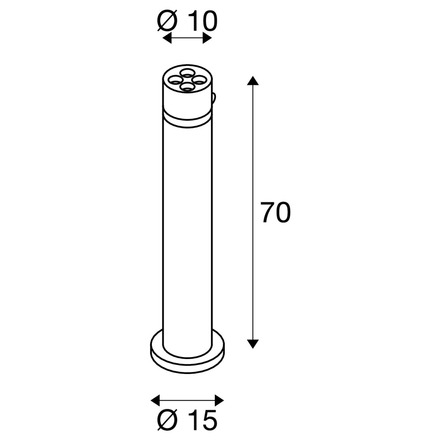 BIG WHITE (SLV) R-CUBE 75 stojací lampa, 15 W, 2700/3000 K, PHASE, antracit 1007512