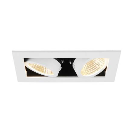 BIG WHITE (SLV) KADUX stropní zápustné svítidlo, double, 3000 K, 38°, IP 20, čtvercové, bílá 1007560