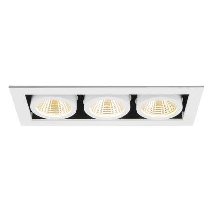 BIG WHITE (SLV) KADUX stropní zápustné svítidlo, triple, 3000 K, 38°, IP 20, čtvercové, bílá 1007568