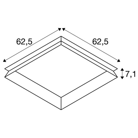 BIG WHITE (SLV) PANEL 625 zapuštěný montážní rámeček 1007576
