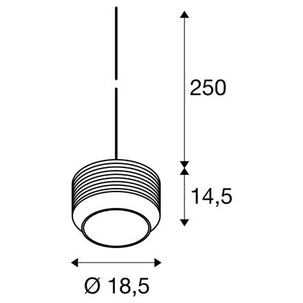 BIG WHITE (SLV) PANTILO ROPE 19 závěsné svítidlo, 250 cm, E27, 15 W, stříbrná 1007596