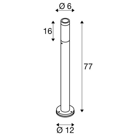 BIG WHITE (SLV) S-TUBE 75 stojací lampa, GU10, 10 W, černá 1007652