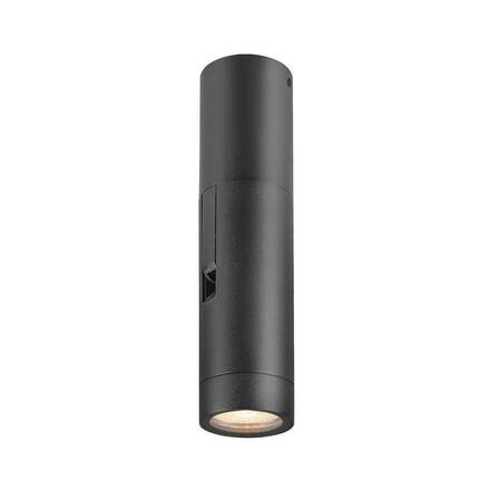 BIG WHITE (SLV) S-TUBE nástěnné přisazené svítidlo, kulaté, GU10, 1x max. 10 W, černá 1007653