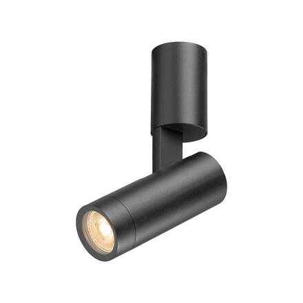 BIG WHITE (SLV) S-TUBE nástěnné přisazené svítidlo, kulaté, GU10, 1x max. 10 W, černá 1007653