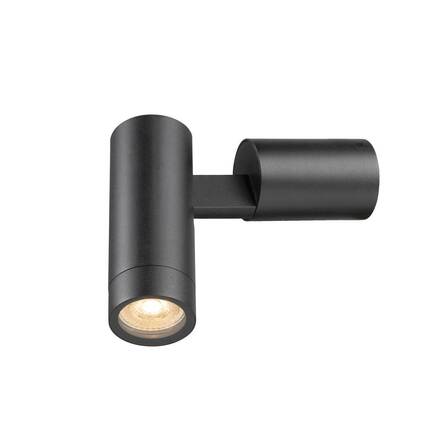 BIG WHITE (SLV) S-TUBE nástěnné přisazené svítidlo, kulaté, GU10, 1x max. 10 W, černá 1007653