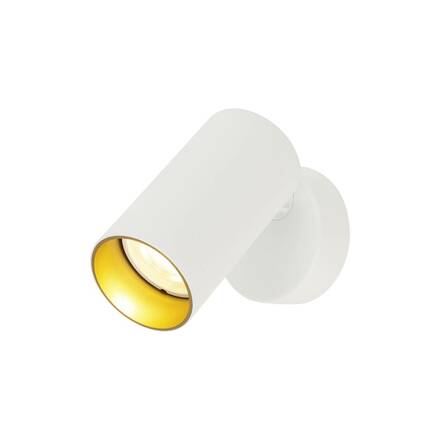 BIG WHITE (SLV) KAMI nástěnné a stropní přisazené svítidlo, 1x max. 10 W, GU10, bílá/zlatá 1007716