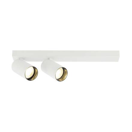 BIG WHITE (SLV) KAMI stropní přisazené svítidlo, double, long, 2x max. 10 W, GU10, bílá/černá 1007730