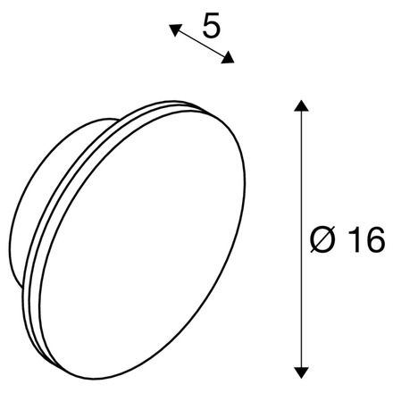 BIG WHITE (SLV) D-RING S nástěnné svítidlo, fáze, 2700/3000K, fáze, IP65, bílá 1007912
