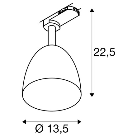 BIG WHITE (SLV) PARA CONE 14 svítidlo 3fázový systém, GU10, černá/zlatá 1008056