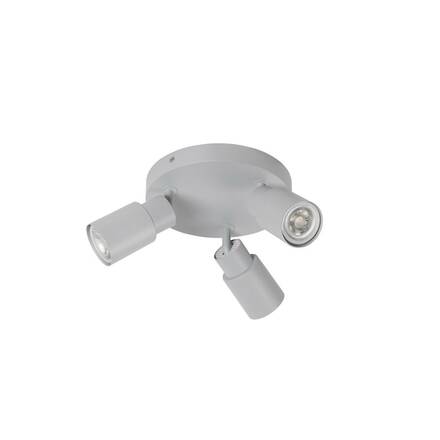 BIG WHITE (SLV) PURI 2.0 Tube nástěnné a stropní svítidlo, kulaté, 3 x max. 6W GU10, šedá 1008335